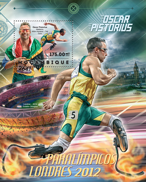 London 2012 Paralympics - Issue of Mozambique postage Stamps
