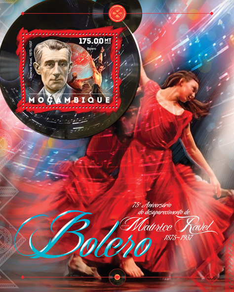 Maurice Ravel - Issue of Mozambique postage Stamps