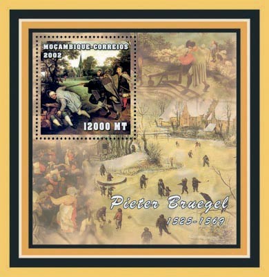 Pieter Bruegel 12000 MT - Issue of Mozambique postage Stamps