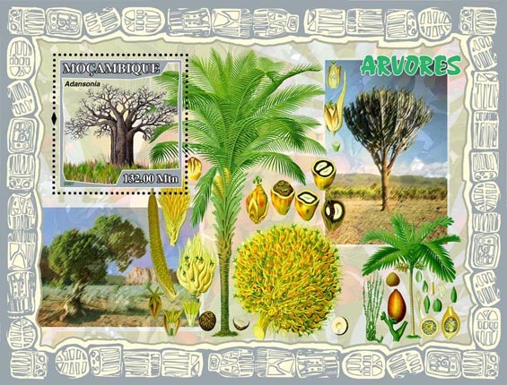TREES+FRUITS - Issue of Mozambique postage Stamps