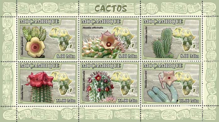 CACTUS - Issue of Mozambique postage Stamps