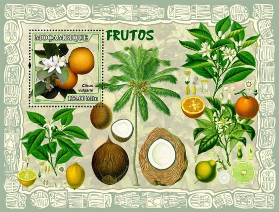 FRUITS - Issue of Mozambique postage Stamps