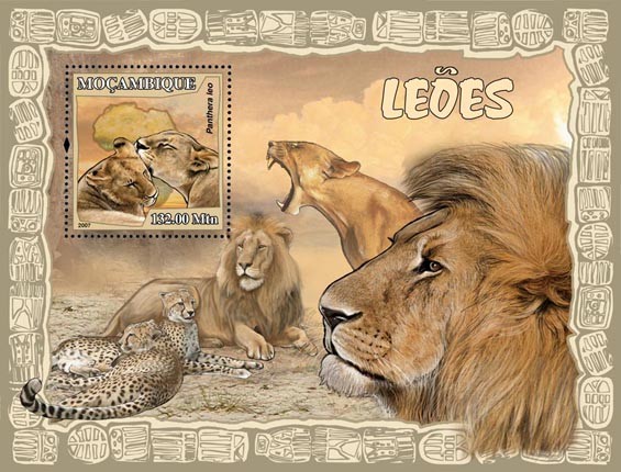 LIONS - Issue of Mozambique postage Stamps