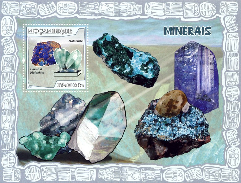 MINERALS - Issue of Mozambique postage Stamps