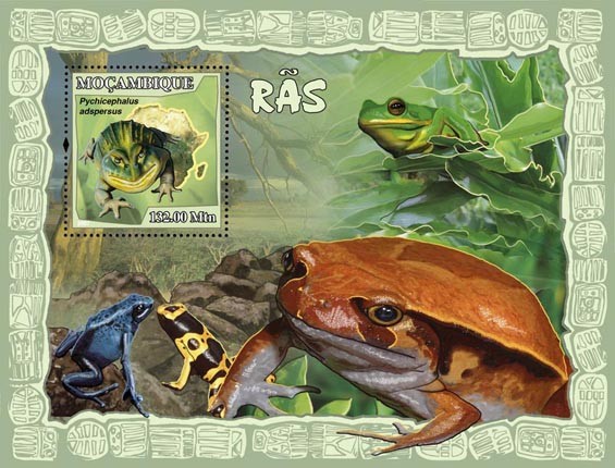 FROGS s/s - Issue of Mozambique postage Stamps