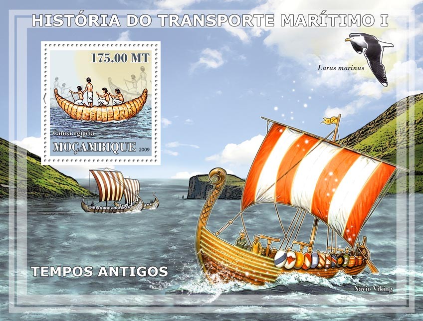 History of See transport I / Maritime ancient times - Issue of Mozambique postage Stamps