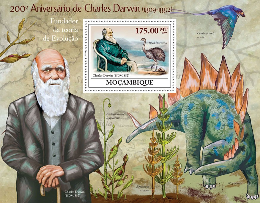 200th Anniversary of  Charles Darwin (1809-1882) - Issue of Mozambique postage Stamps