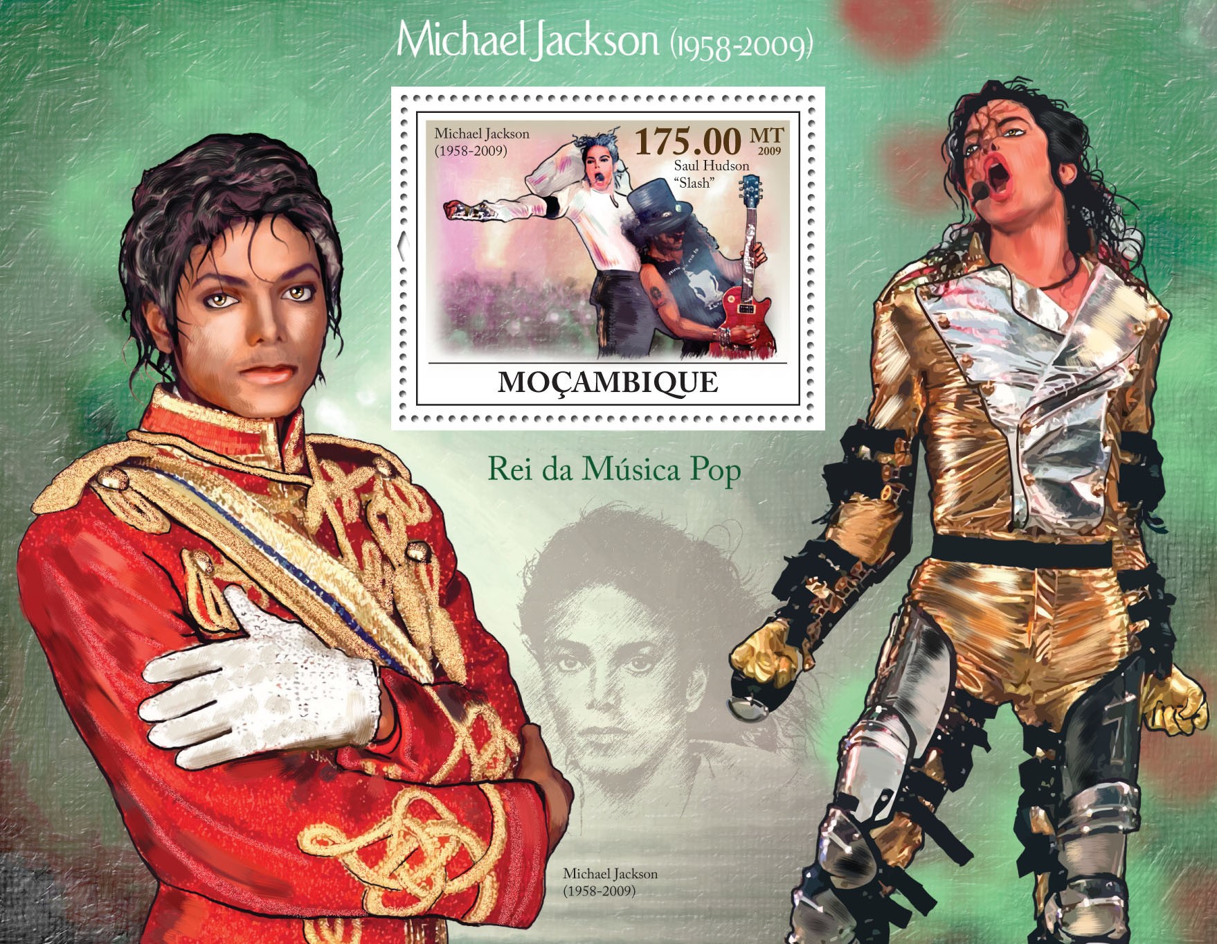 Michael Jackson (1958-2009) - Issue of Mozambique postage Stamps