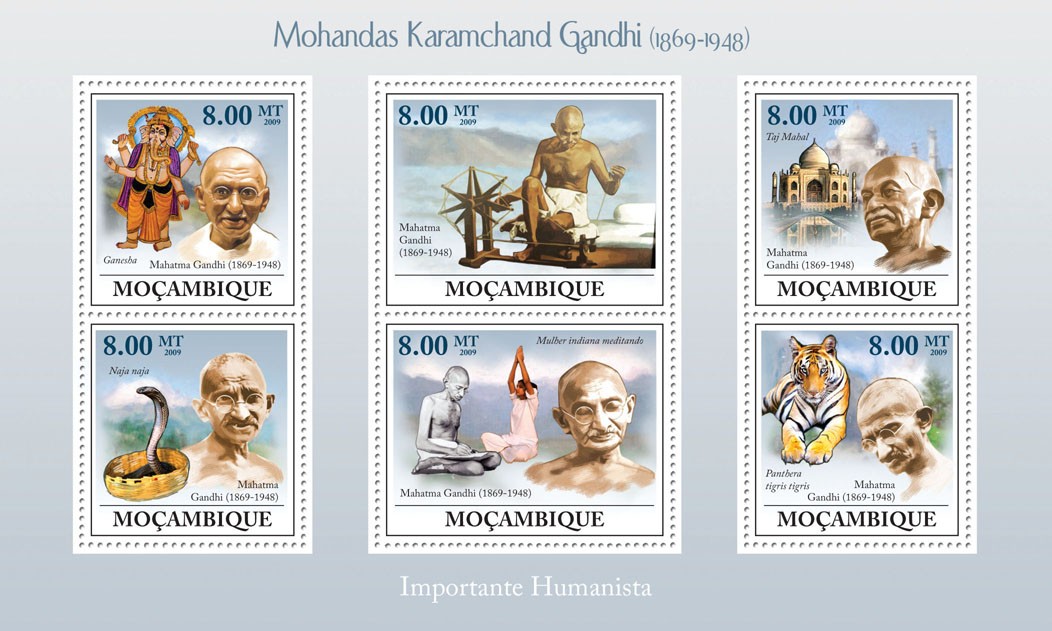 Mochandas Karamchand Gandhi,(1869-1948) - Issue of Mozambique postage Stamps
