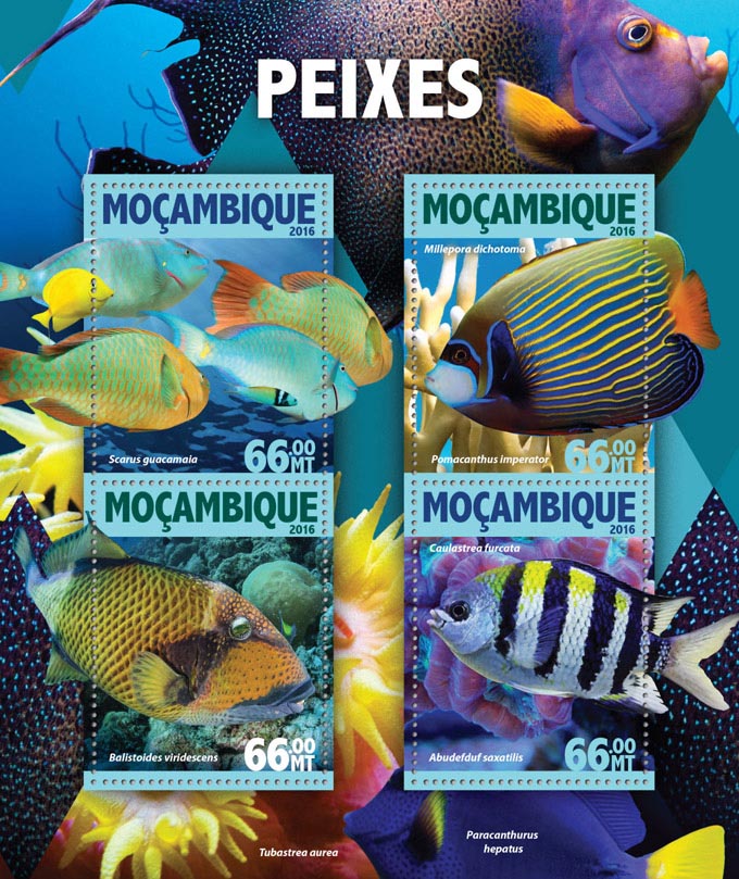 Fishes - Issue of Mozambique postage Stamps