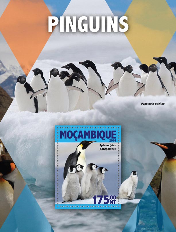 Penguins - Issue of Mozambique postage Stamps