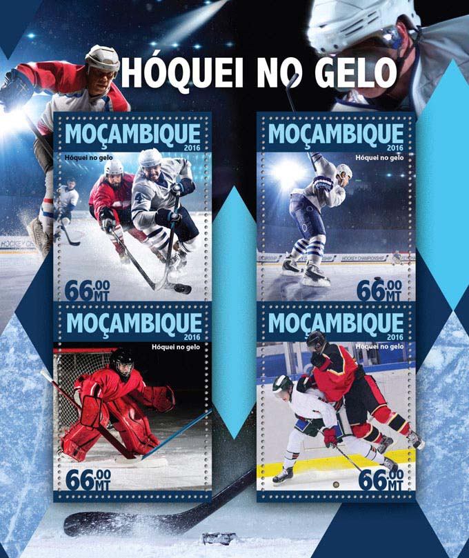 Ice Hockey - Issue of Mozambique postage Stamps