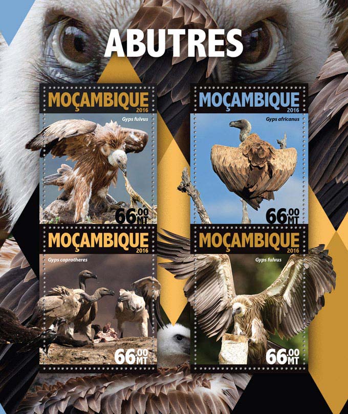 Vultures - Issue of Mozambique postage Stamps