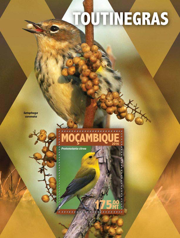 Warblers - Issue of Mozambique postage Stamps