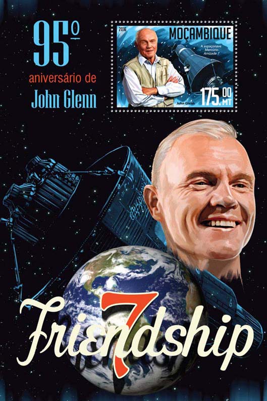  John Glenn - Issue of Mozambique postage Stamps