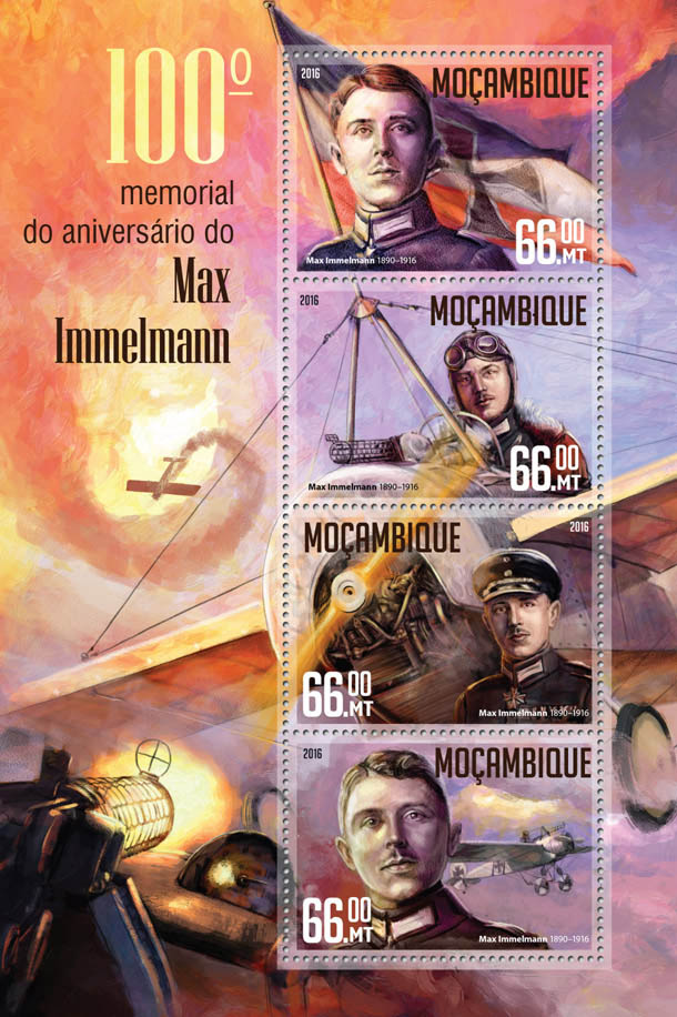 Max Immelmann - Issue of Mozambique postage Stamps