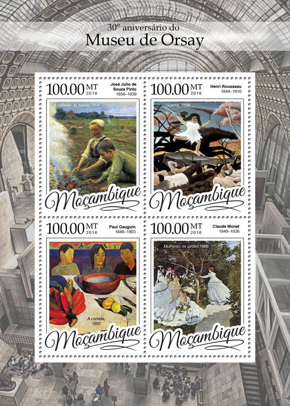  Musée d’Orsay - Issue of Mozambique postage Stamps