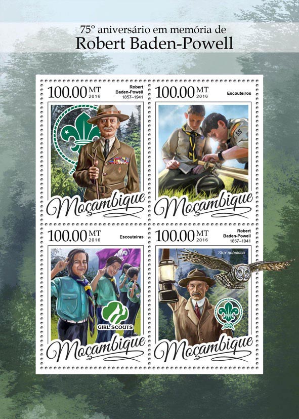 Robert Baden-Powell - Issue of Mozambique postage Stamps