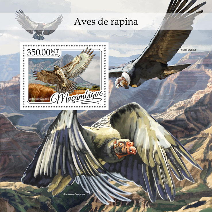 Birds of Prey - Issue of Mozambique postage Stamps