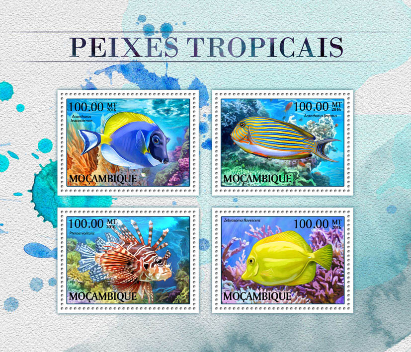 Tropical fishes - Issue of Mozambique postage Stamps