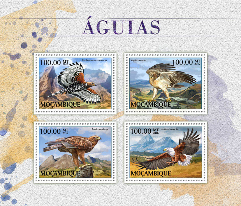 Eagles - Issue of Mozambique postage Stamps