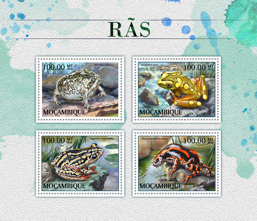 Frogs - Issue of Mozambique postage Stamps