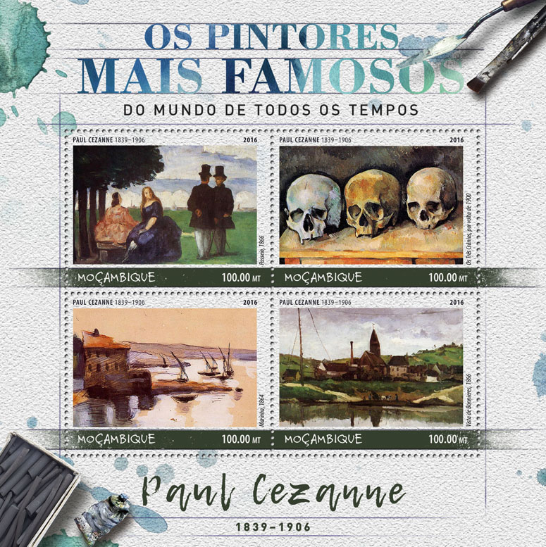 Paul Cézanne - Issue of Mozambique postage Stamps