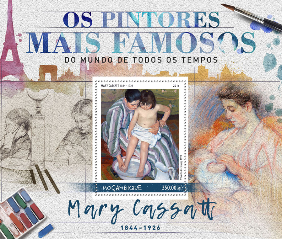 Mary Cassatt - Issue of Mozambique postage Stamps