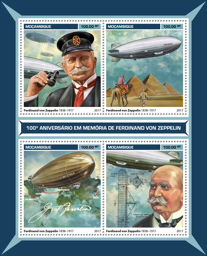 Zeppelin - Issue of Mozambique postage Stamps