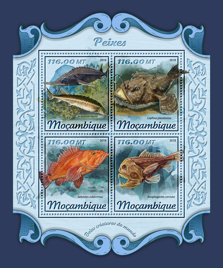 Fishes - Issue of Mozambique postage Stamps