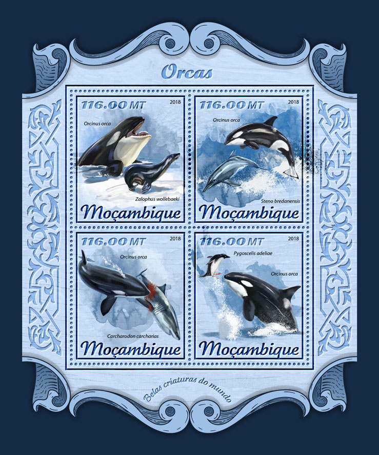 Orcas - Issue of Mozambique postage Stamps