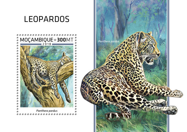 Leopards - Issue of Mozambique postage Stamps