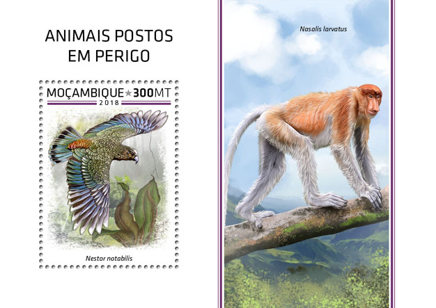 Endangered species - Issue of Mozambique postage Stamps
