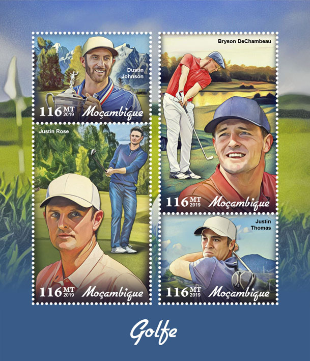 Golf - Issue of Mozambique postage Stamps