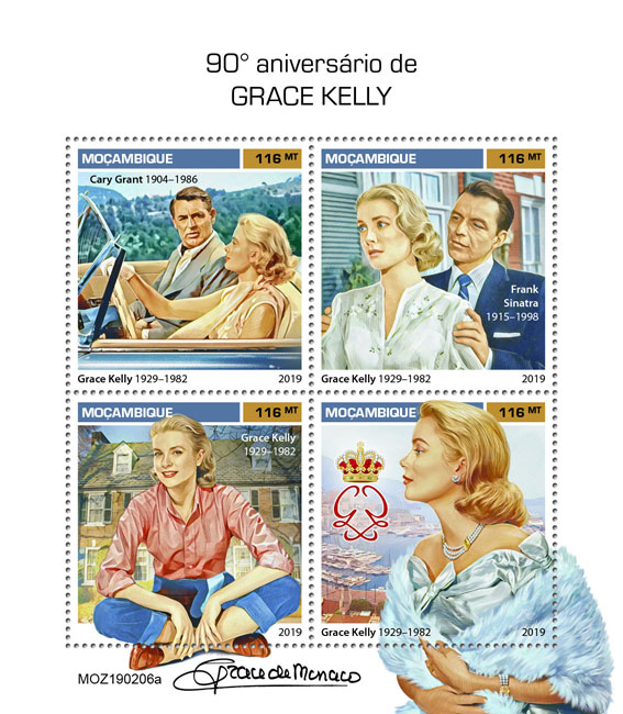 Grace Kelly - Issue of Mozambique postage Stamps