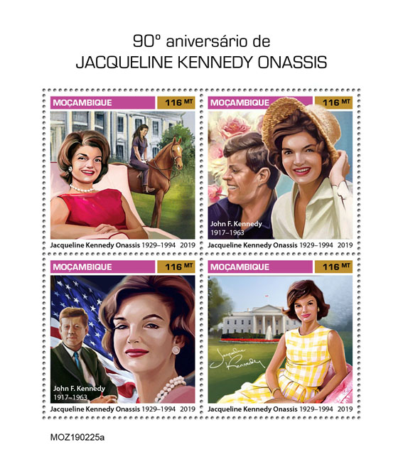 Jacqueline Kennedy Onassis - Issue of Mozambique postage Stamps
