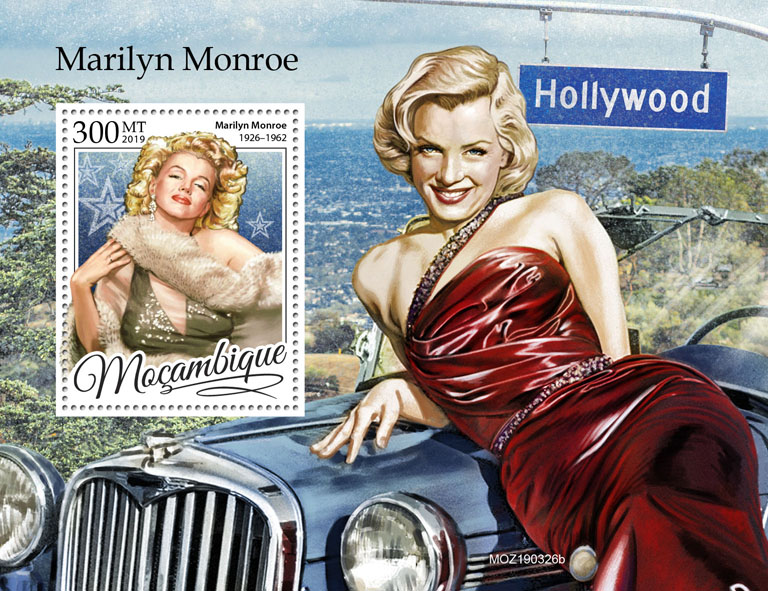 Marilyn Monroe - Issue of Mozambique postage Stamps