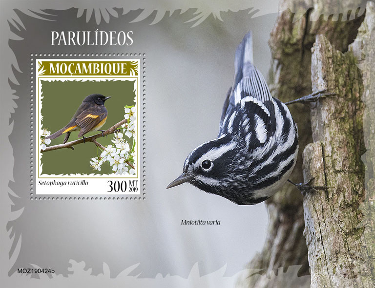 Warblers - Issue of Mozambique postage Stamps