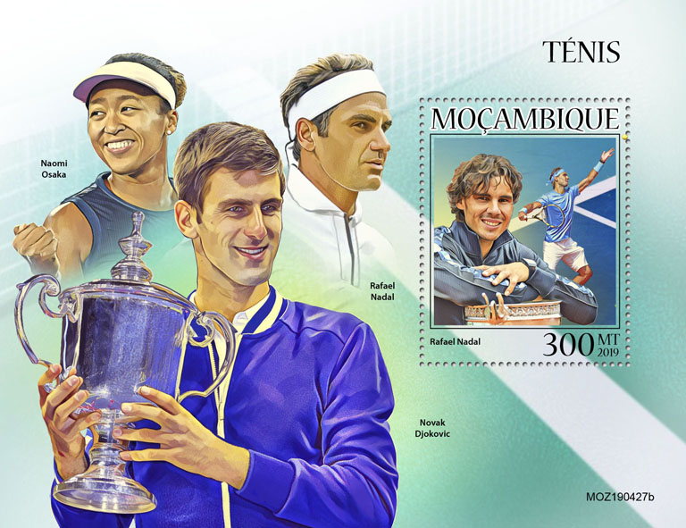 Tennis - Issue of Mozambique postage Stamps