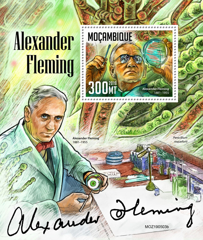 Alexander Fleming - Issue of Mozambique postage Stamps